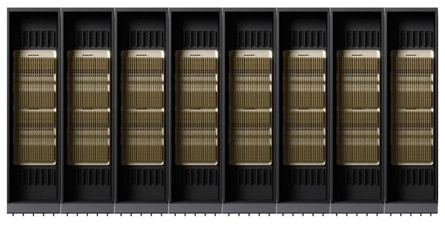 그림 10. NVIDIA Kyber 랙(Rubin Ultra, 2027) — 800VDC·약 600kW 랙스케일. (사진: NVIDIA)